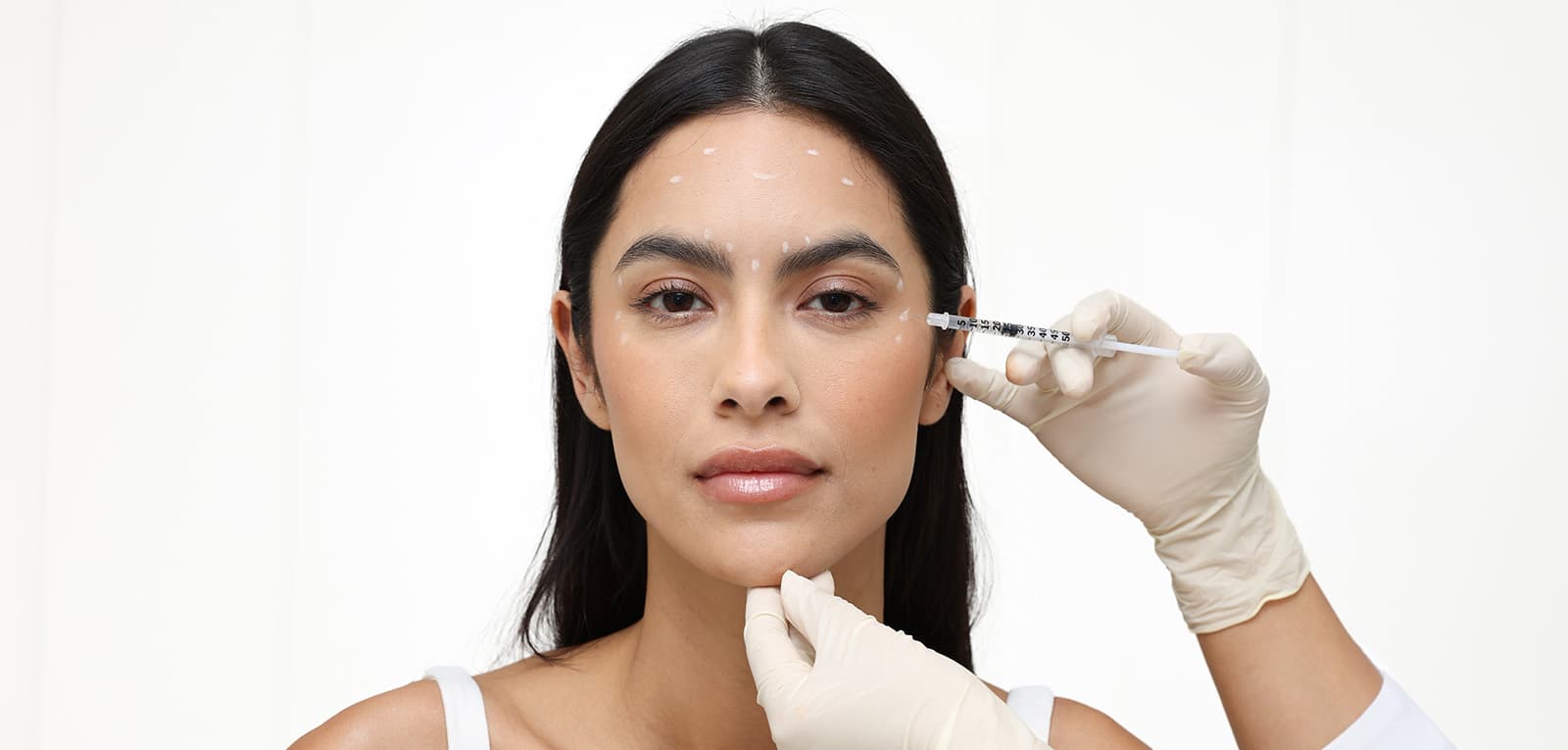 Female patient receiving Botox injections at SKIN111 Aesthetic Clinic Dubai